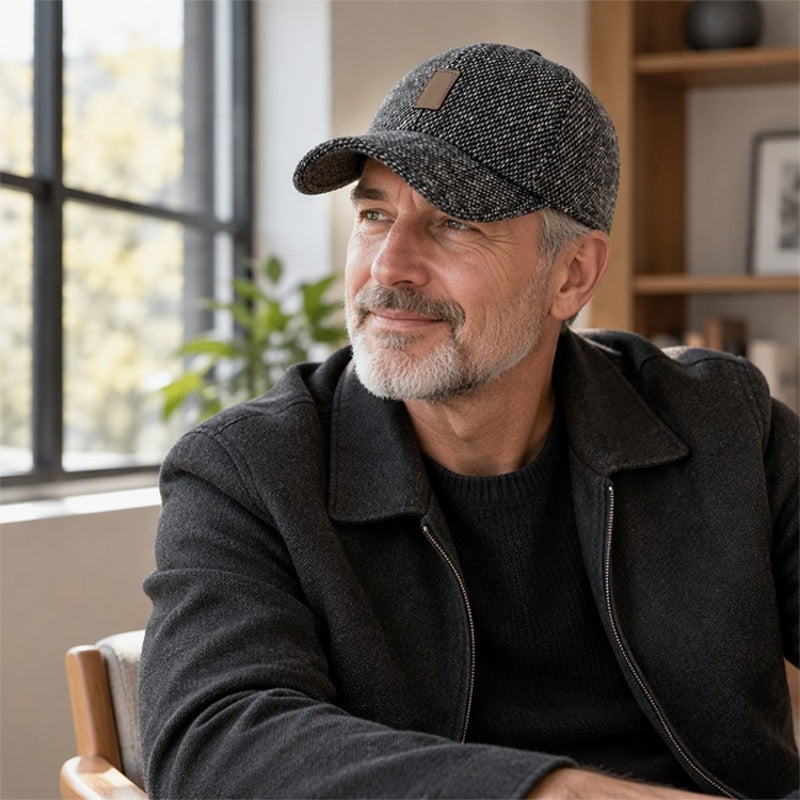 ❄️🧢 Men's Warm Baseball Cap with Ear Flaps | No Cold Ears in Winter, No Bulky Beanie Look – Warm Ear Flaps, Classic Cap Style & Everyday-Ready ✨