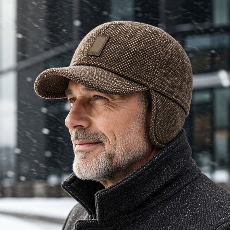 ❄️🧢 Men's Warm Baseball Cap with Ear Flaps | No Cold Ears in Winter, No Bulky Beanie Look – Warm Ear Flaps, Classic Cap Style & Everyday-Ready ✨