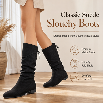 ❄️👢 Women's Lace Up Slouchy Mid-Calf Boots | No Stiff Boots, No Boring Basic Style – Lace Up Design, Slouchy Fit & Versatile Mid-Calf Length ✨