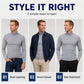 🍁🧶 Men's Slim Fit Mock Turtleneck | No Bulky Collar, No Shapeless Fit – Sleek Silhouette, Modern Mock Neck & Everyday-Ready ✨