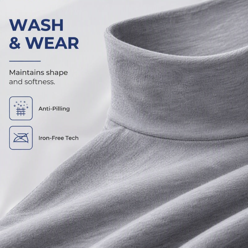 🍁🧶 Men's Slim Fit Mock Turtleneck | No Bulky Collar, No Shapeless Fit – Sleek Silhouette, Modern Mock Neck & Everyday-Ready ✨