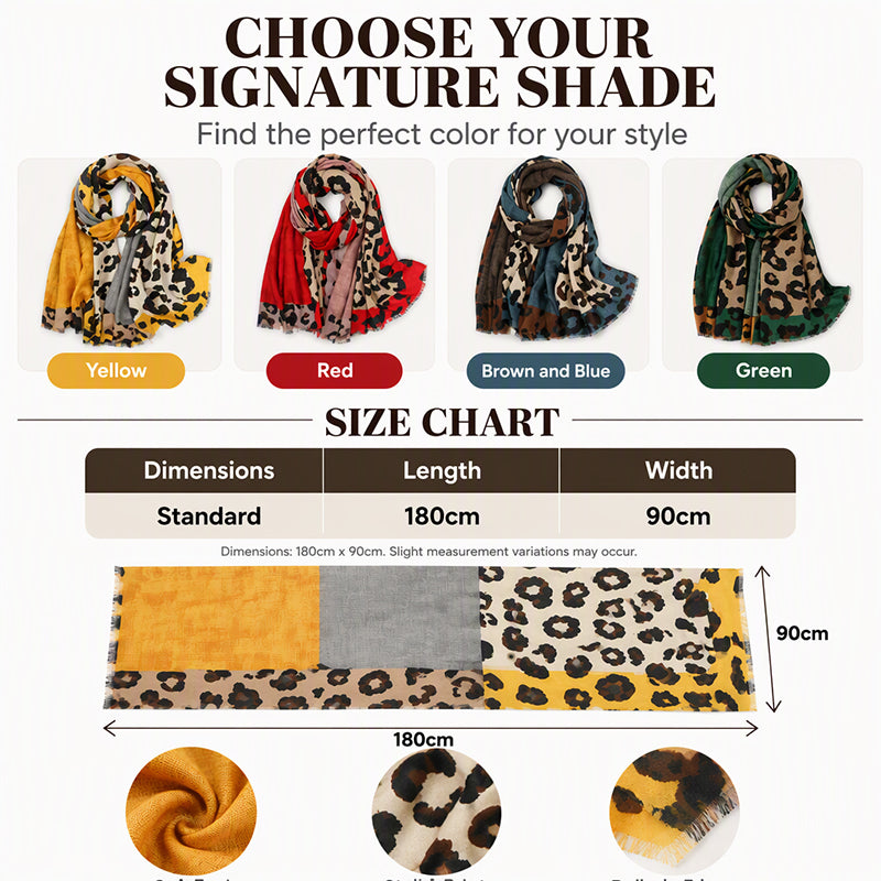 ✨ Women's Leopard Print Shawl Scarf: Lightweight, Versatile & Effortlessly Chic 🐆