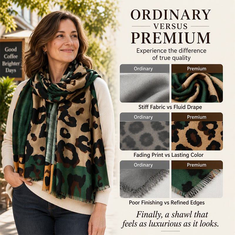 ✨ Women's Leopard Print Shawl Scarf: Lightweight, Versatile & Effortlessly Chic 🐆