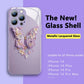 Flat 3D Butterfly Pattern Butterfly Glass Case compatibil cu iPhone
