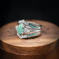 Sterling Silver Natural Turquoise Diamond Ring-1