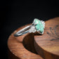 Sterling Silver Natural Turquoise Diamond Ring-3