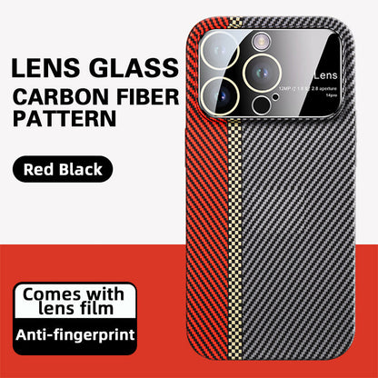 Goggles Large Window Carbon Fiber Case Cover For iPhone