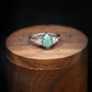 Sterling Silver Natural Turquoise Diamond Ring-4